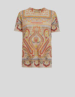 JERSEY T-SHIRT WITH PAISLEY PRINT