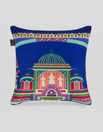 SILK CUSHION WITH EXOTIC PRINT