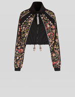 CROPPED FLORAL QUILTED JACKET