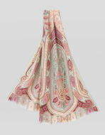 WOOL AND SILK SCARF WITH PAISLEY