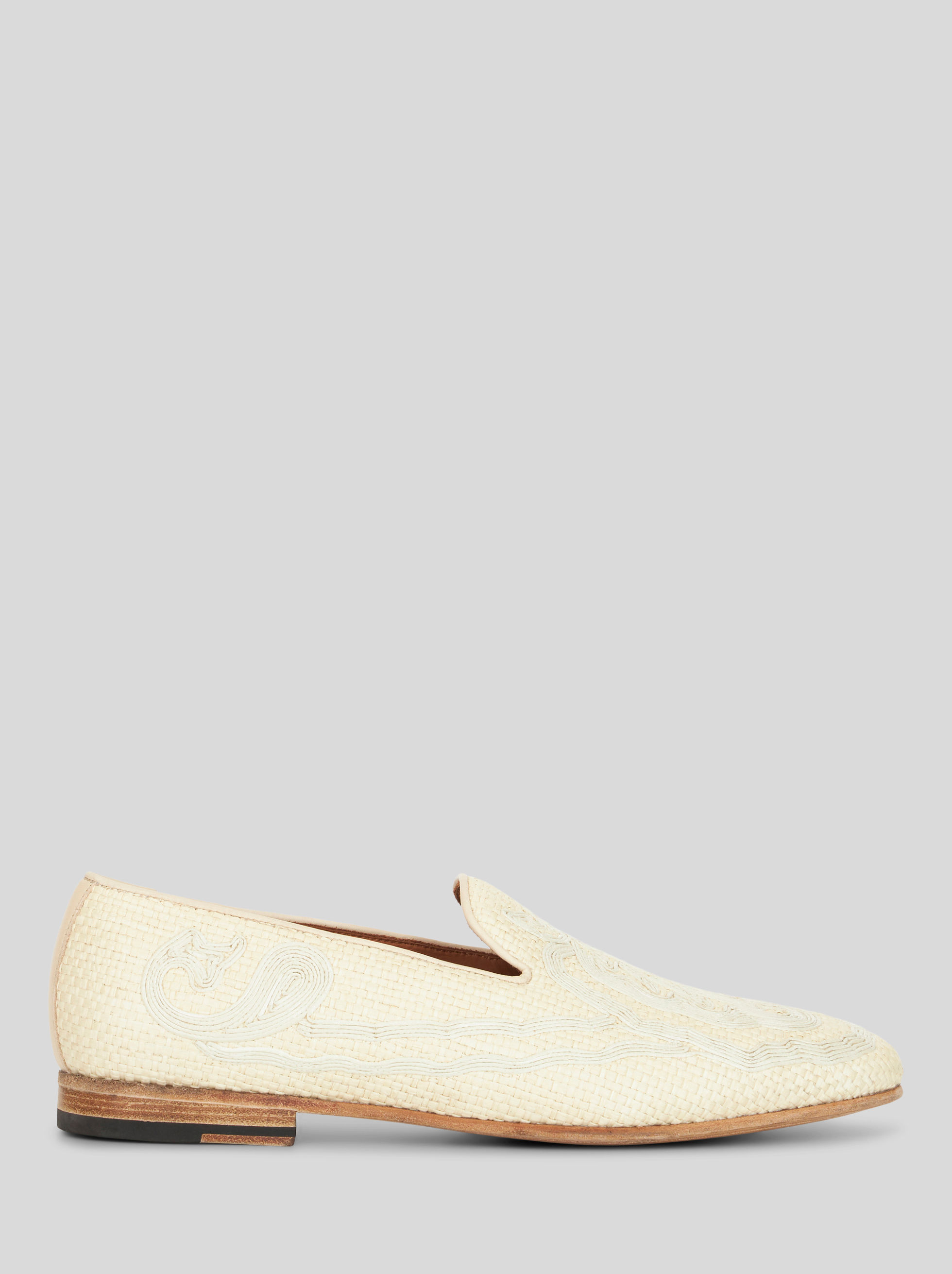 SLIP-ON WITH RAFFIA EMBROIDERY