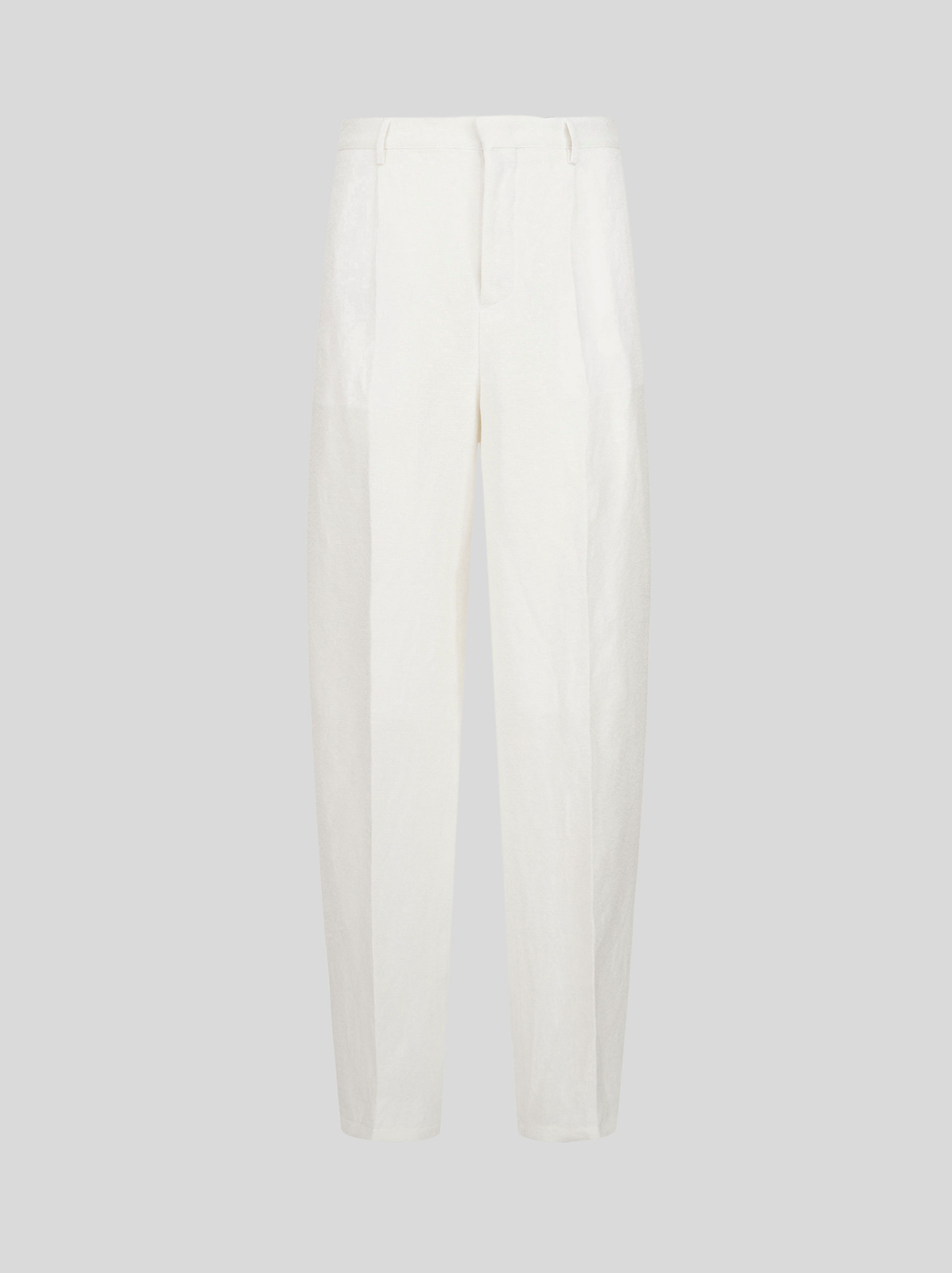 LINEN TROUSERS WITH TUCKS