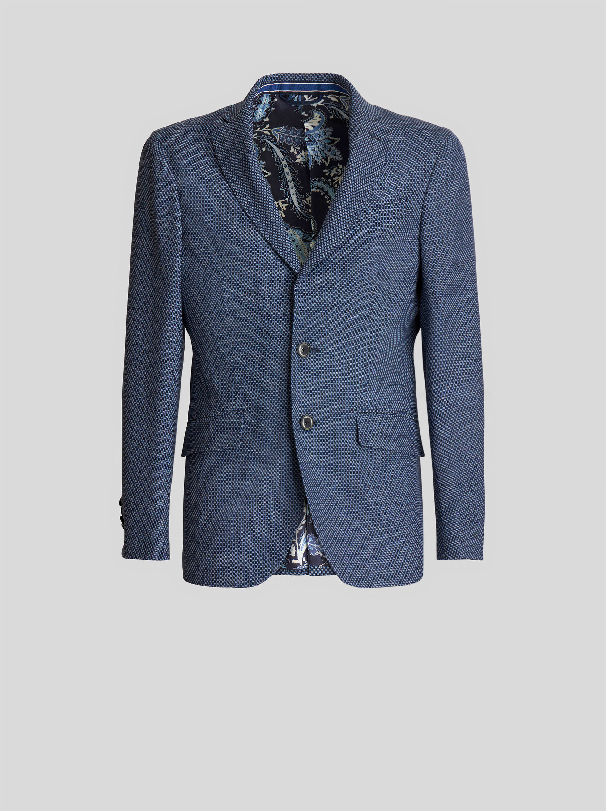 SUIT JACKET WITH MICRO GEOMETRIC PATTERN