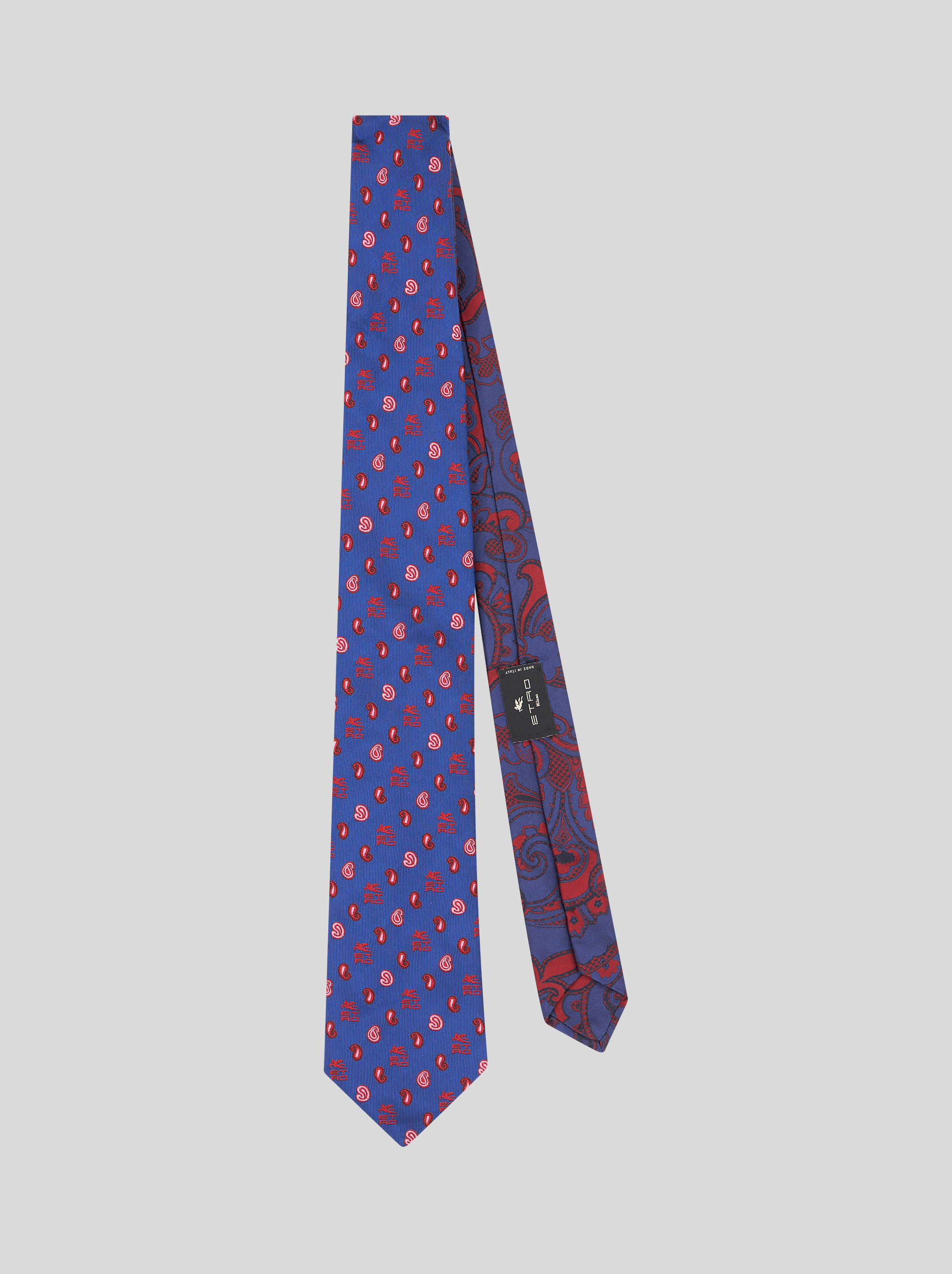 TWO-FABRIC PAISLEY TIE