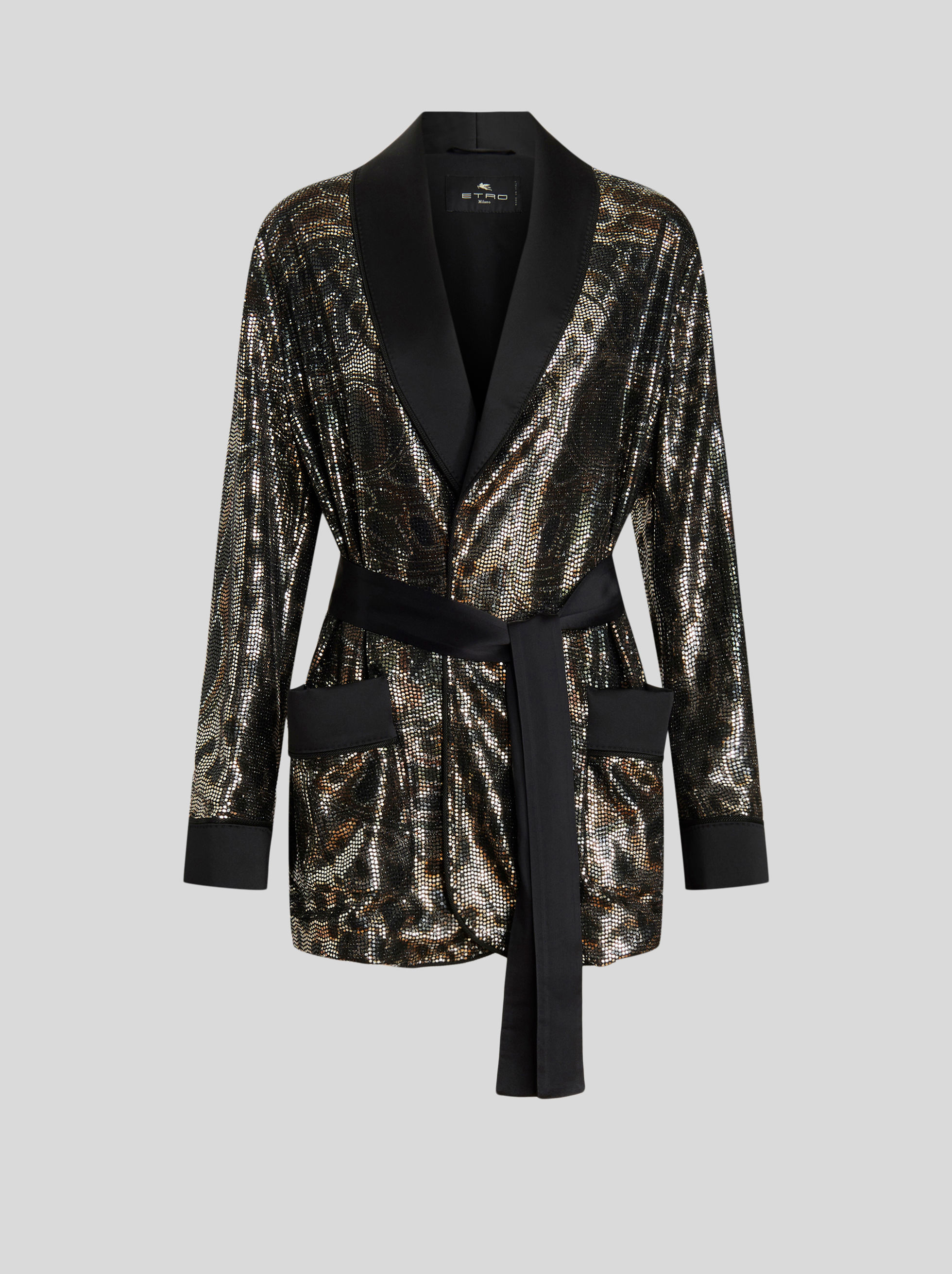 JACKET WITH MICRO PRINTED SEQUINS