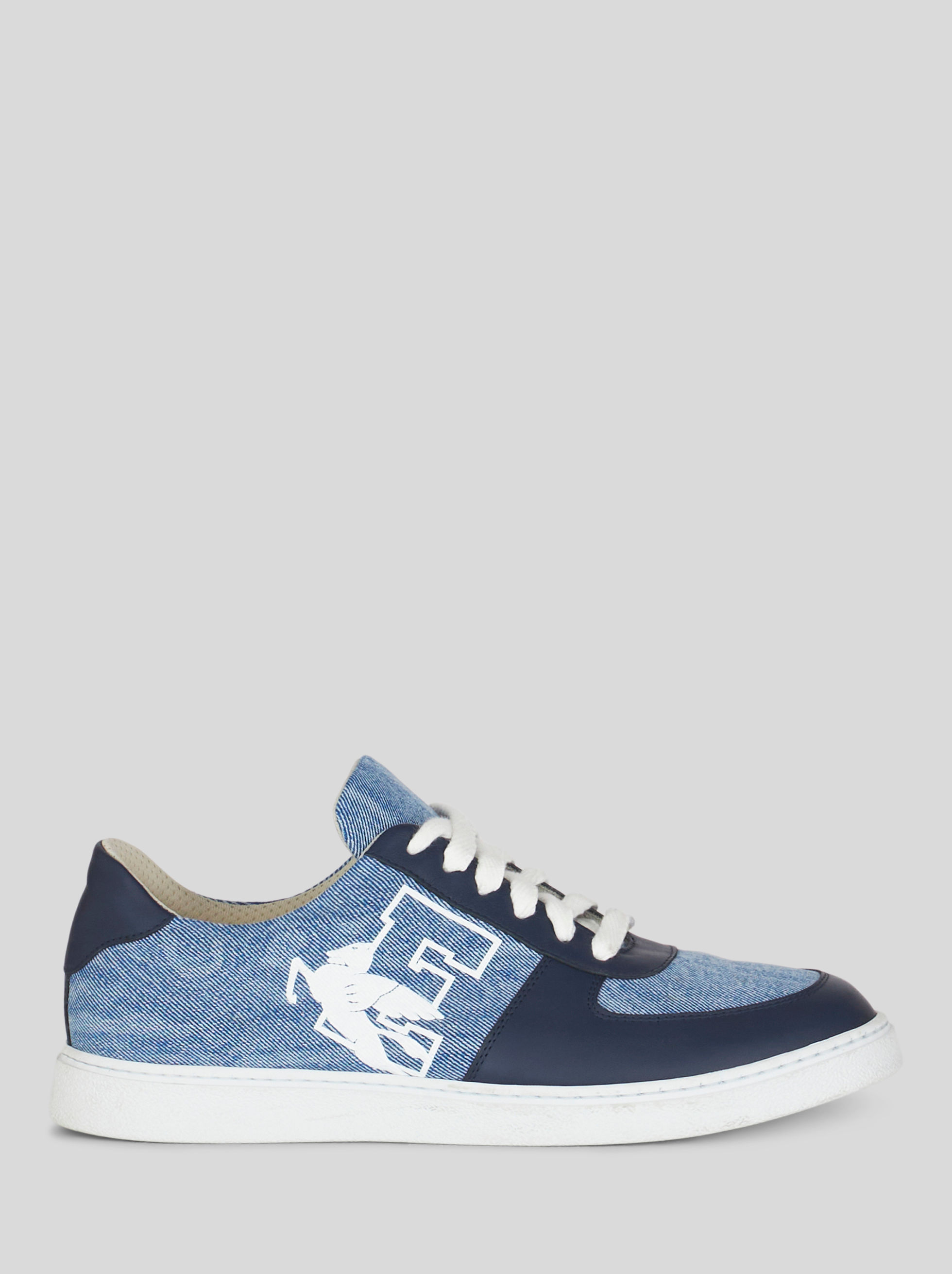 DENIM COLLEGE SNEAKERS WITH PEGASO