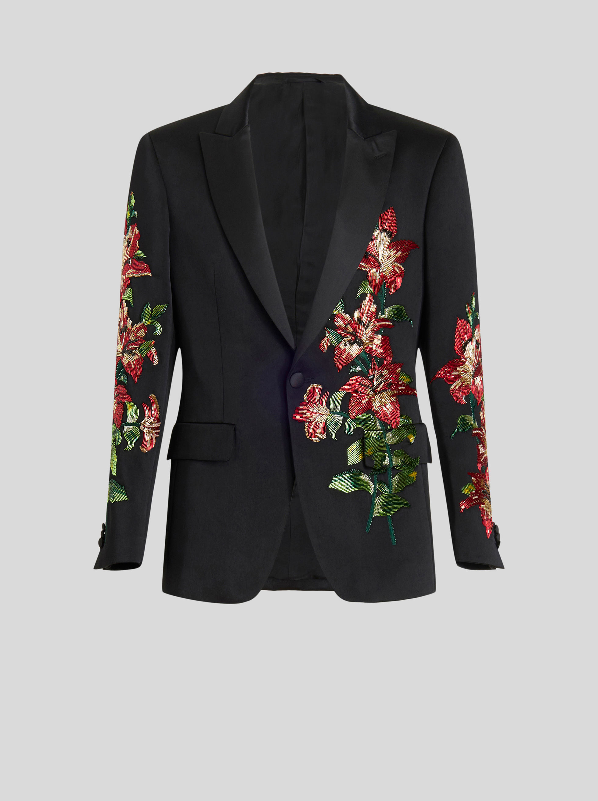 TAILORED FLORAL EMBROIDERY JACKET