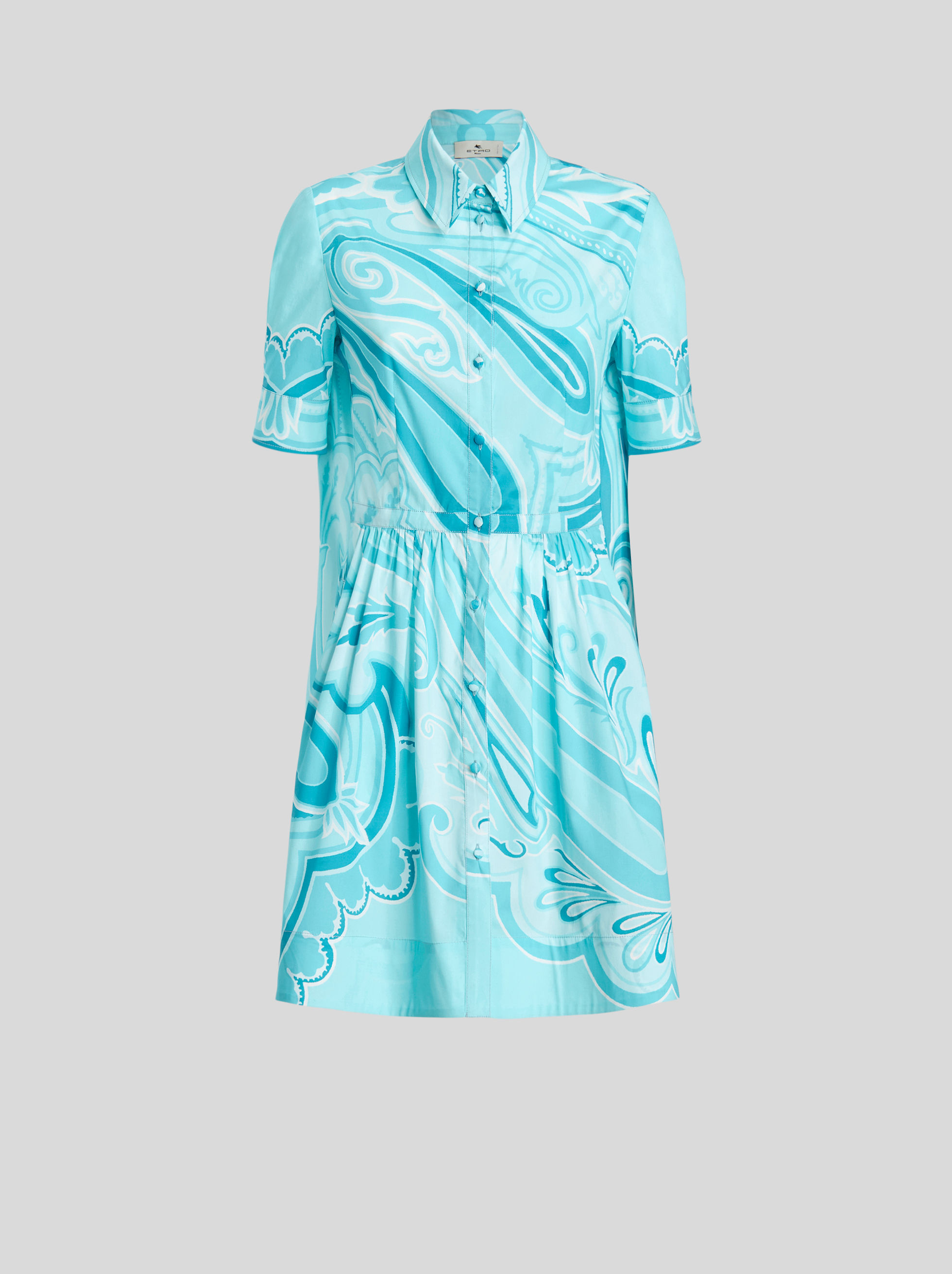 맥시 PAISLEY 패턴 셔츠 드레스