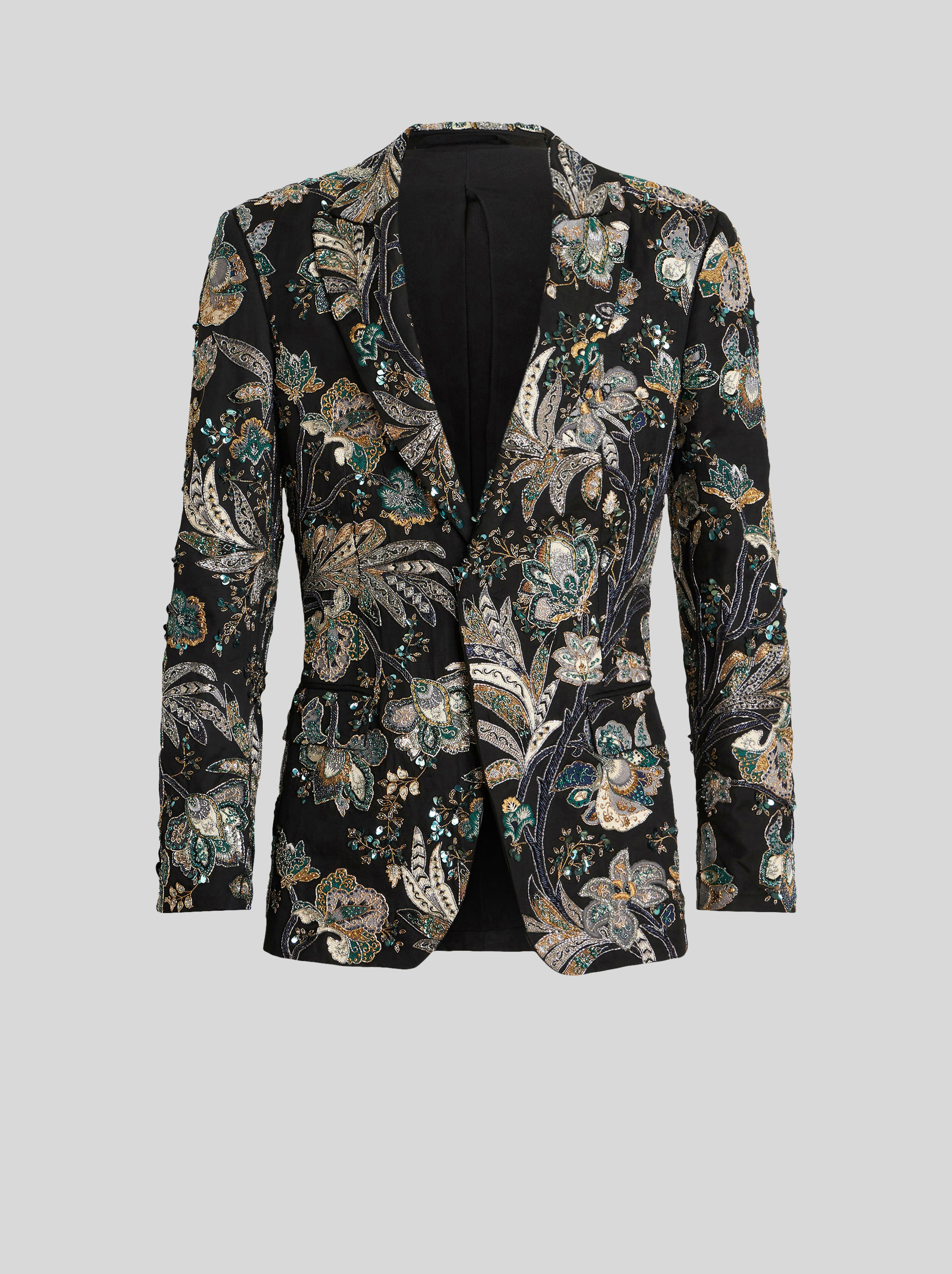 FLORAL PAISLEY JACKET WITH BEADS