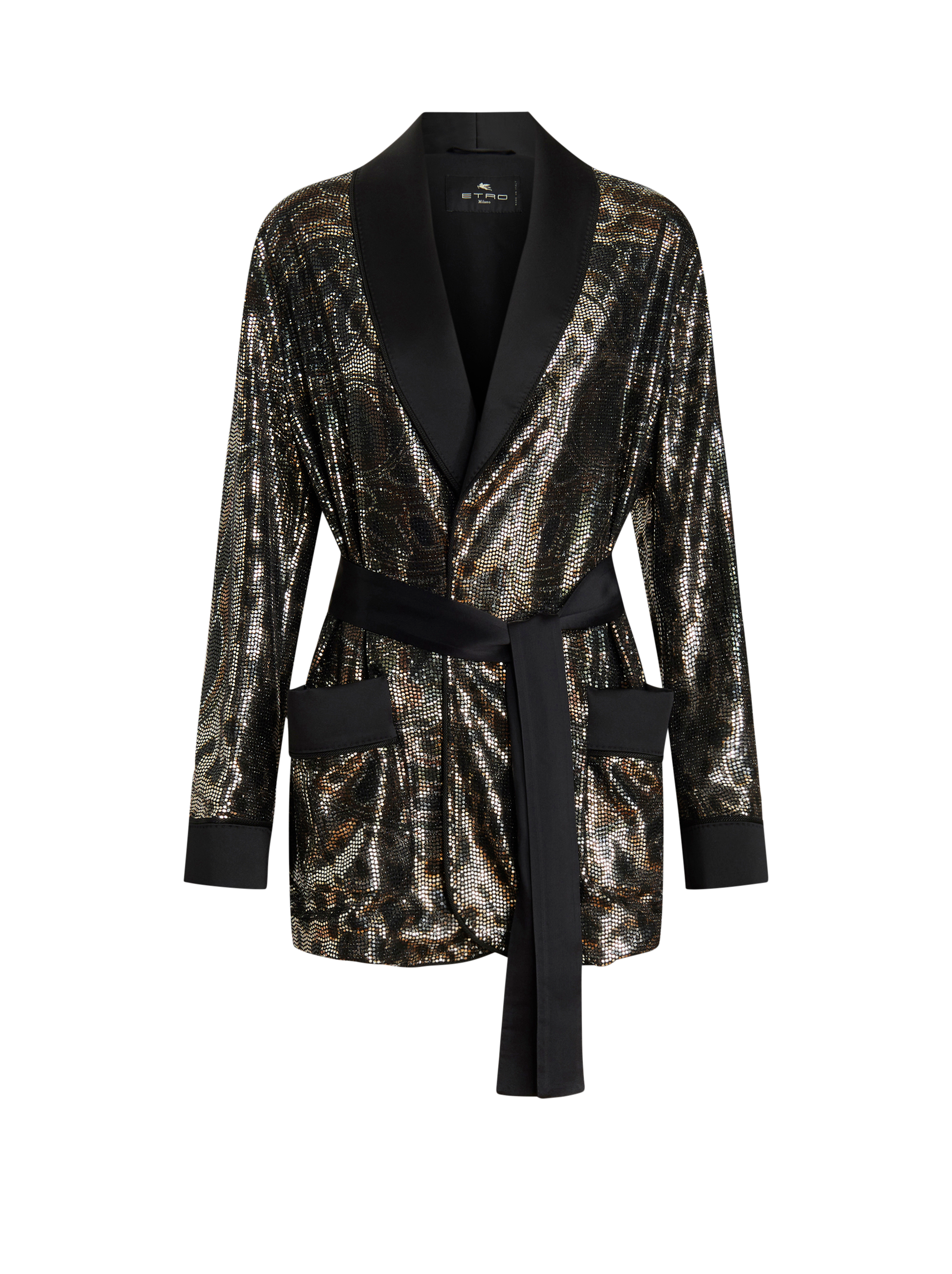 ETRO JACKET WITH MICRO PRINTED SEQUINS